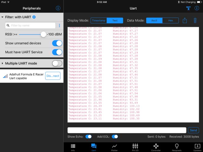 Bluetooth Data Streaming