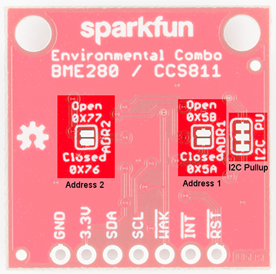 locations of jumpers shown in the picture below