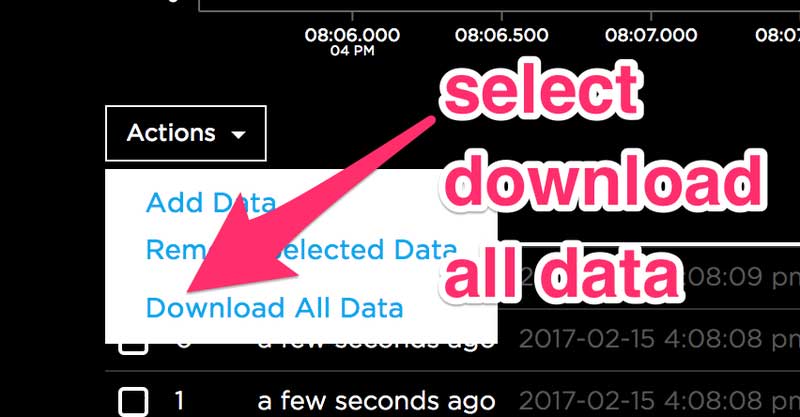 Select Download All Data