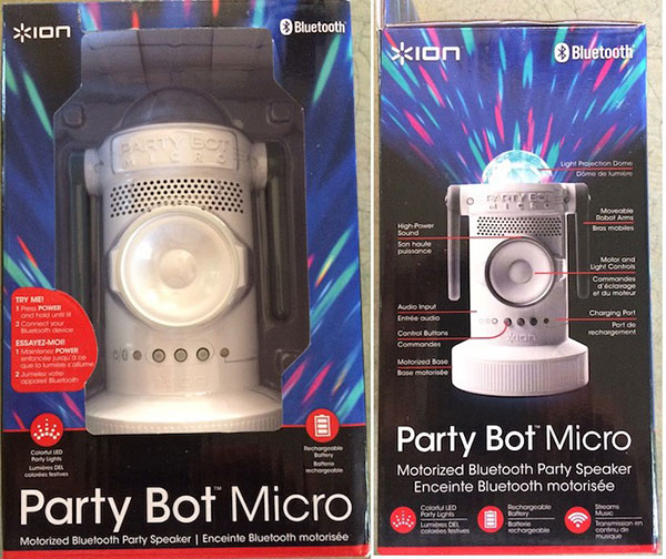 Ion Party Bot Micro packaging (front and back)